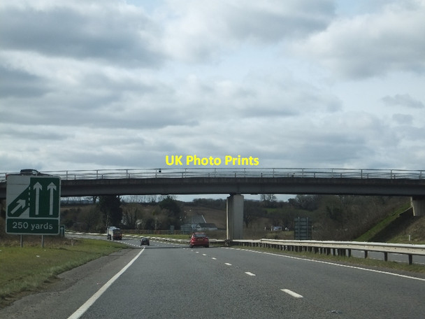 Photo 6"x4" Bridge over A30 at junction with A395  Tregadillett c2012
