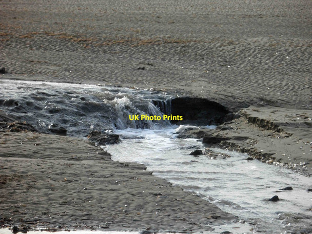 Photo 6"x4" Beach waterfall Titchwell c2012