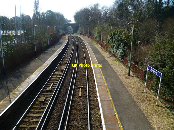 Photo 6"x4" The railway line at Bursledon looking south Bursledon c2012