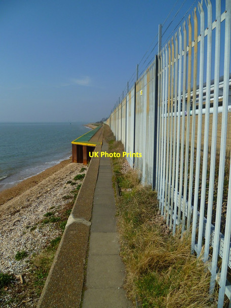 Photo 6"x4" The walkway is widened beside the oil terminal Hamble-le-Rice c2012