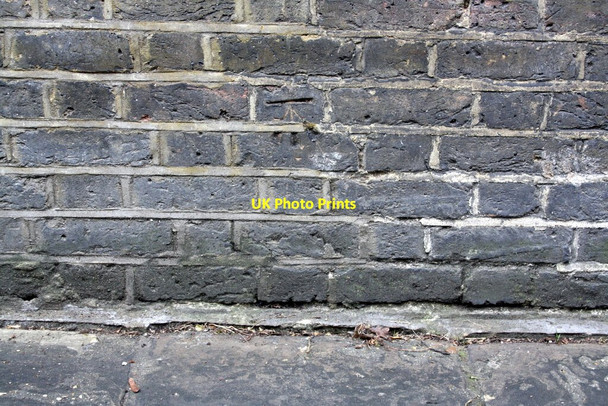 Photo 6"x4" Benchmark on wall of Holland Walk Kensington\/TQ2579 c2012