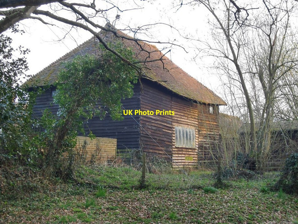 Photo 6"x4" Weather-boarded farm outbuilding, near Pickhurst Ramsnest Common c2012