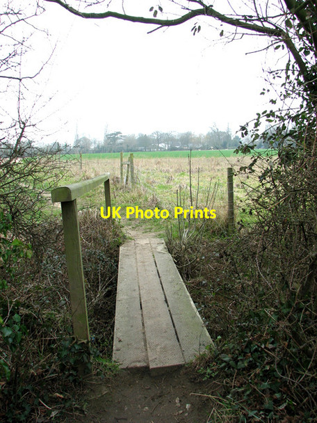 Photo 6"x4" Plank bridge on path to Poringland Alpington c2012