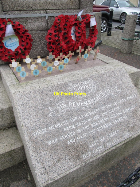 Photo 6"x4" Memorial to fallen members of the Security Forces from Rathfriland and District Rathfriland c2012