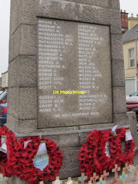 Photo 6"x4" The south side of Rathfriland's War Memorial Rathfriland c2012