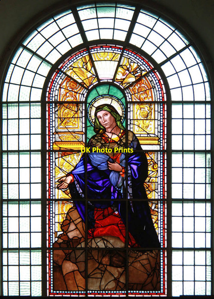 Photo 6"x4" St Mary with All Saints, Rotherhithe - Stained glass window Bermondsey c2012