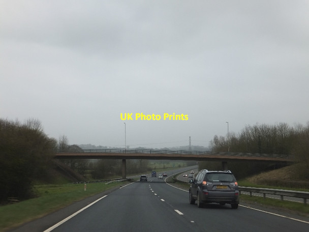 Photo 6"x4" Junction and bridge over A361 near Sampford Peverell Ayshford c2012