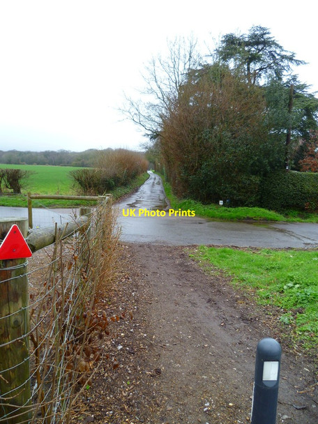 Photo 6"x4" Woodend Road looking north Funtington c2012