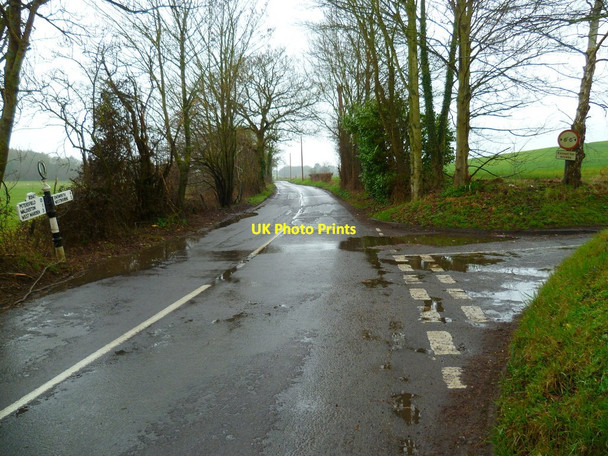 Photo 6"x4" Road junction at Racton (2) Walderton c2012