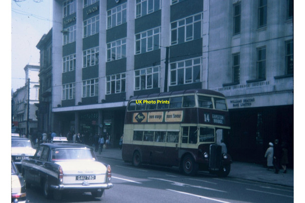 Photo 6"x4" An old bus in Nottingham City Centre Nottingham\/SK5641 c1969