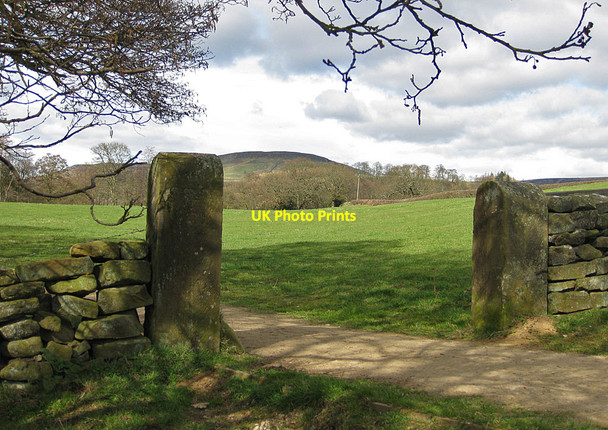Photo 6"x4" Stone gateposts in a drystone wall Church Houses c2012