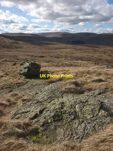 Photo 6"x4" Boulder and ice-planed rock, Great Saddle Crag Saddle Crags c2012
