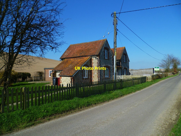 Photo 6"x4" Cottages on Droke Lane Upwaltham c2012