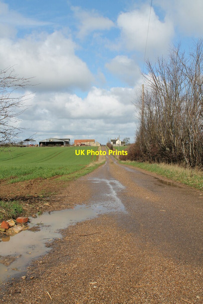 Photo 6"x4" Track to Home Farm Hackthorn\/SK9982 c2012