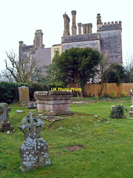 Photo 6"x4" The chimneys of Butleigh Court. Butleigh c2012