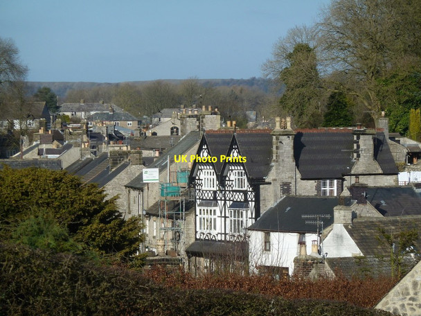 Photo 6"x4" Tideswell village centre from Sherwood Street Tideswell c2012