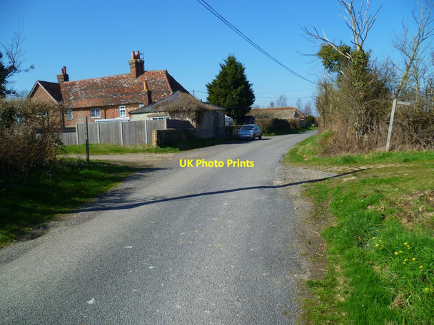 Photo 6"x4" Footpath crosses Binsted Lane by Oakley Cottages Binsted c2012