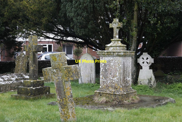 Photo 6"x4" Headstones in the corner Furzedown\/SU3629 c2012