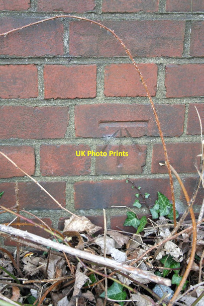 Photo 6"x4" Benchmark on railway bridge abutment, Muller Road Bristol c2012