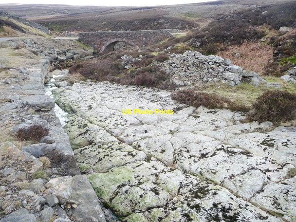 Photo 6"x4" Limestone pavement above Level House Bridge Gunnerside c2012
