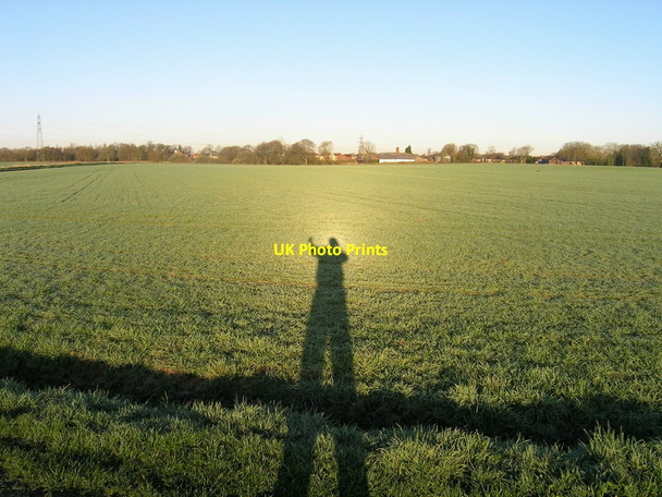Photo 6"x4" Farmland - with added Heiligenschein Golborne c2012