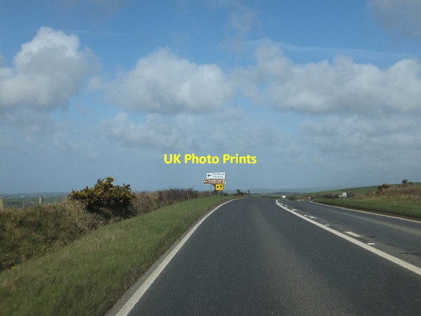 Photo 6"x4" Road fork on Trelow Downs Cannalidgey c2012