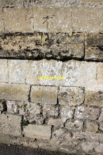 Photo 6"x4" Benchmark on tower of Dorchester Abbey Dorchester\/SU5794 c2012