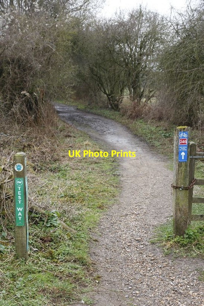Photo 6"x4" Signs for the Test Way King's Somborne c2012