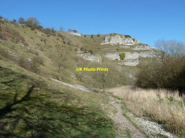 Photo 6"x4" Footpath heading down Lathkill Dale Monyash c2012