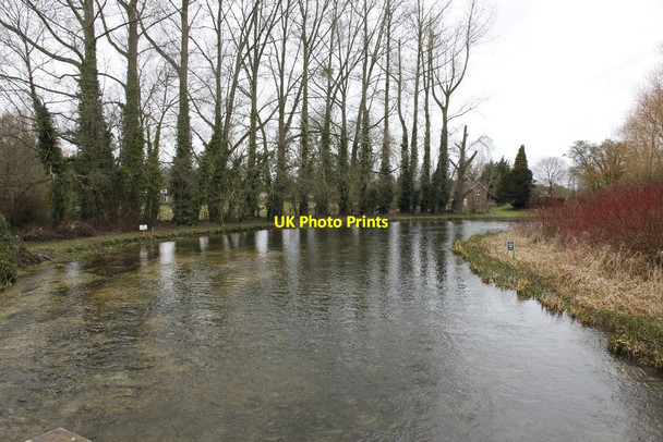 Photo 6"x4" Upstream from the bridge Bossington\/SU3331 c2012