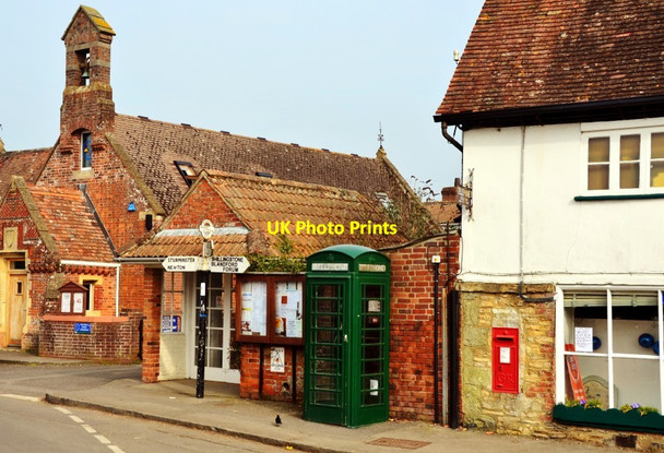 Photo 6"x4" Okeford Fitzpaine: Post Office and School Okeford Fitzpaine c2012