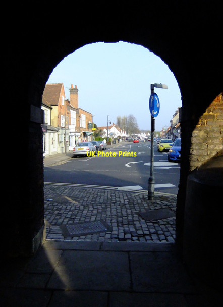 Photo 6"x4" The Broadway, Old Amersham, seen from the undercroft of the Market Hall Amersham c2012
