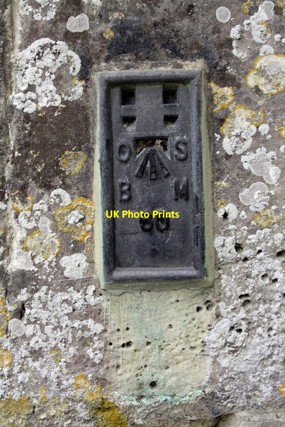 Photo 6"x4" Benchmark on a Cathedral buttress Salisbury c2012