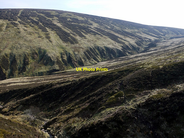 Photo 6"x4" Upper Harthope valley from the north Cairn Hill\/NT9019 c2012