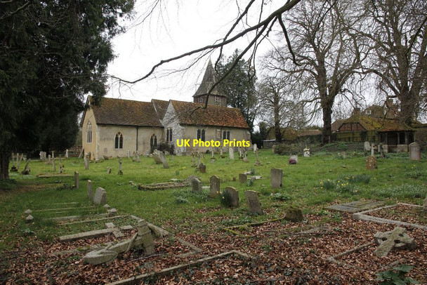 Photo 6"x4" Across the churchyard Houghton\/SU3432 c2012