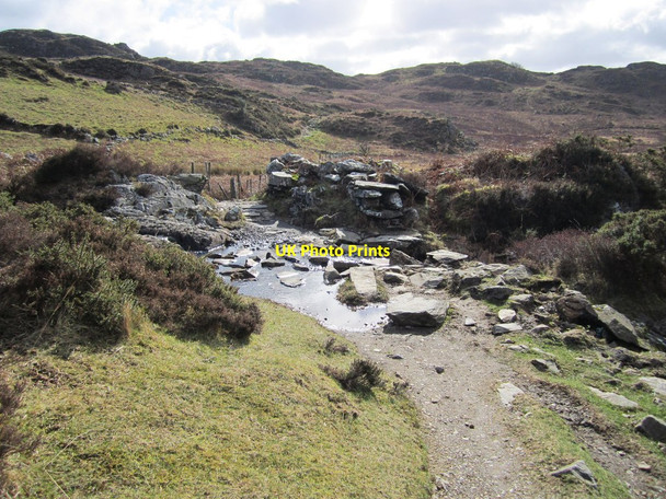 Photo 6"x4" Stream across path Capel Curig c2012