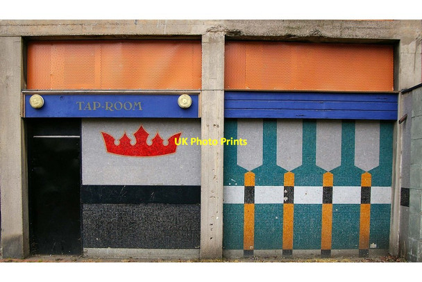 Photo 6"x4" Mosaic decoration, abandoned public house, Park Hill Estate, Sheffield Sheffield\/SK3587 c2012