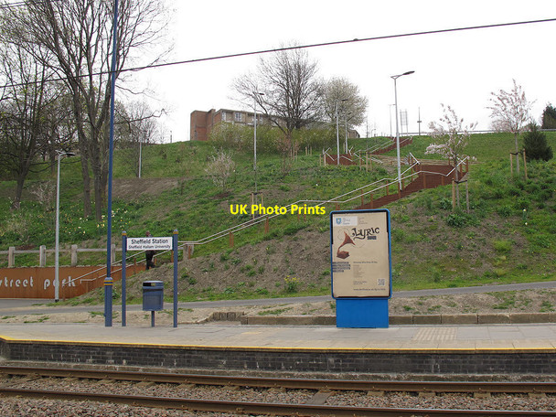 Photo 6"x4" New steps at Sheffield Station tram stop Sheffield\/SK3587 c2012