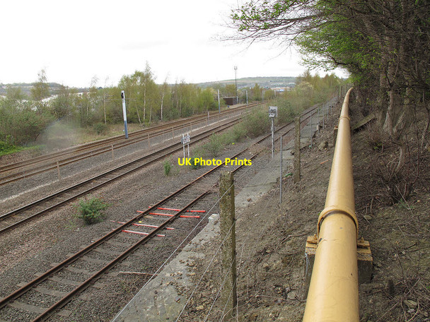 Photo 6"x4" Tracks and pipeline Carbrook c2012