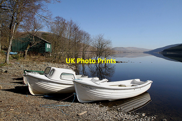 Photo 6"x4" Boats at St Mary's Loch Bowerhope c2012