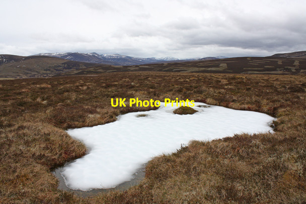 Photo 6"x4" Snow filled bog pool, Ca Dubh Dunandhu c2012