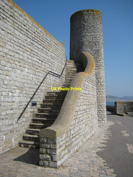 Photo 6"x4" Tower at Water Treatment Plant  Lyme Regis c2012