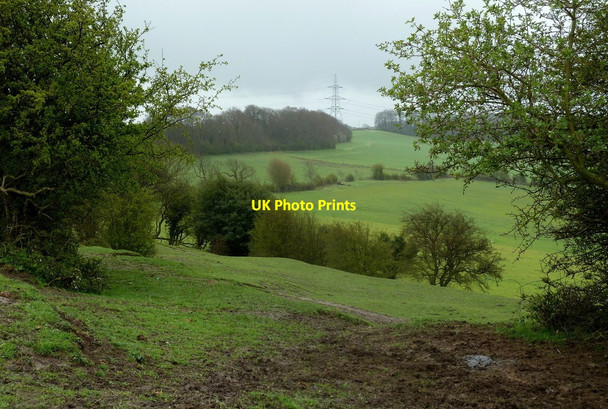 Photo 6"x4" Hillside fields south of Palterton Glapwell c2012