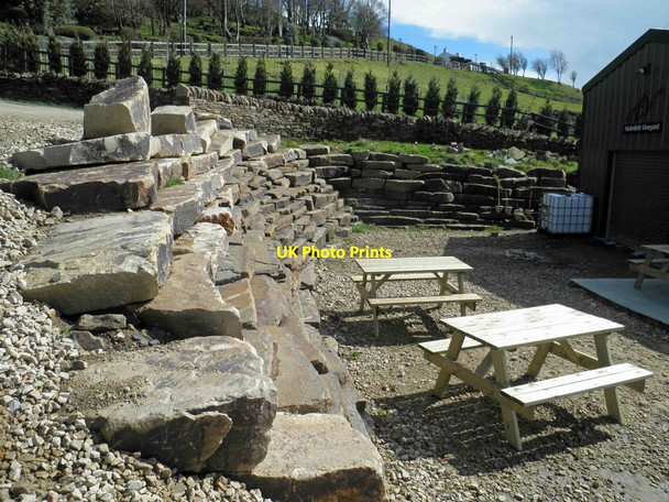 Photo 6"x4" Outside seating at Holmfirth Vineyard Holmfirth c2012