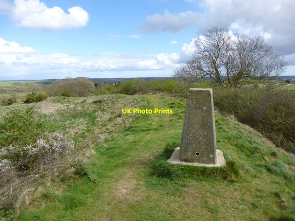Photo 6"x4" Spetisbury Rings, trig point Spetisbury c2012