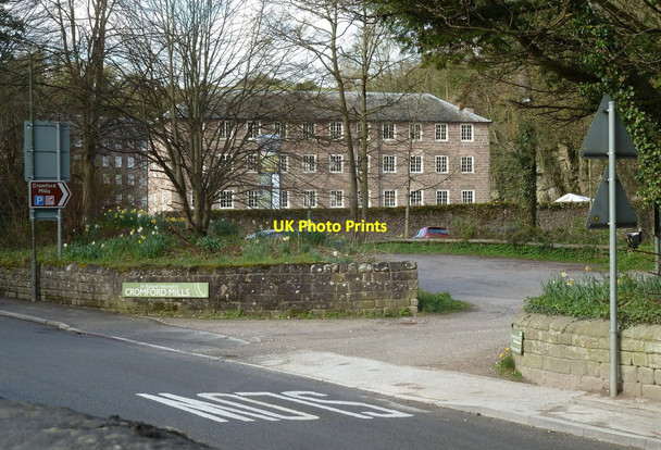 Photo 6"x4" Part of the Cromford Mill complex from a car park entrance Cromford c2012