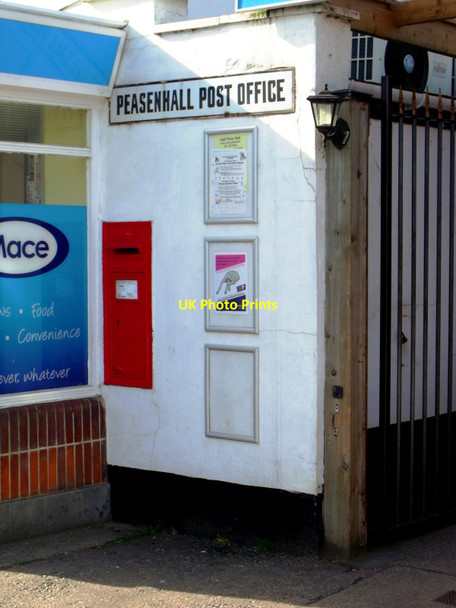 Photo 6"x4" Postbox, Peasenhall post office Peasenhall c2012
