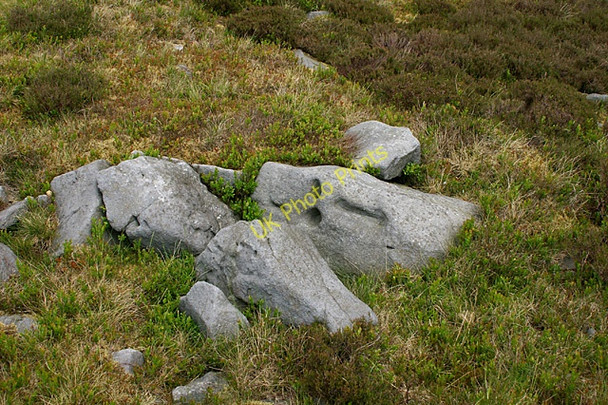 Photo 6"x4" Rocks on the fell Wood House c2008