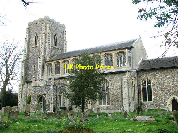 Photo 6"x4" All Saints church in Wetheringsett Wetheringsett c2012