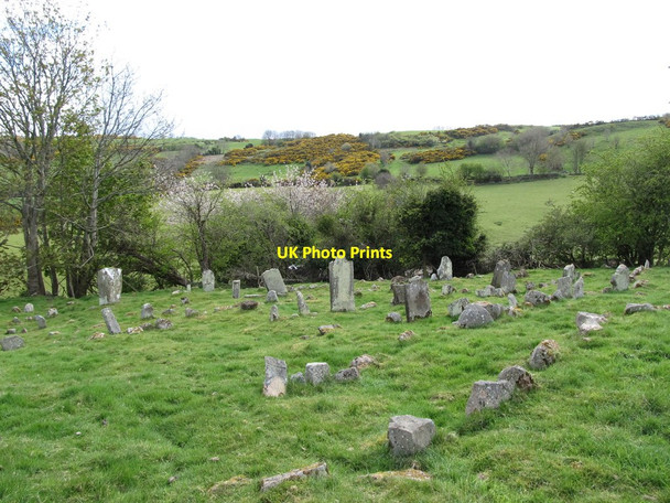 Photo 6"x4" View eastwards across Drumgath Old Graveyard Mayobridge c2012